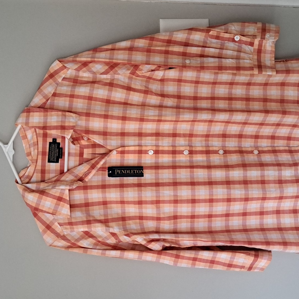 NWT Pendleton Plaid Long Sleeve Shirt Size L